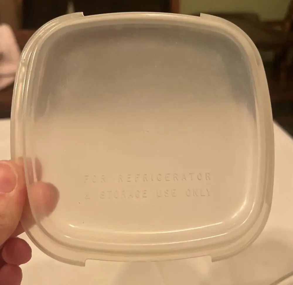 Corningware Plastic Lid For P41B / P43B Square Refrigerator Storage Use Only Vtg